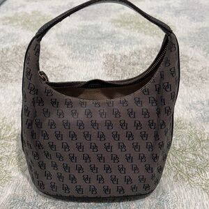 Dooney & Bourke Black and Gray Hobo Bag